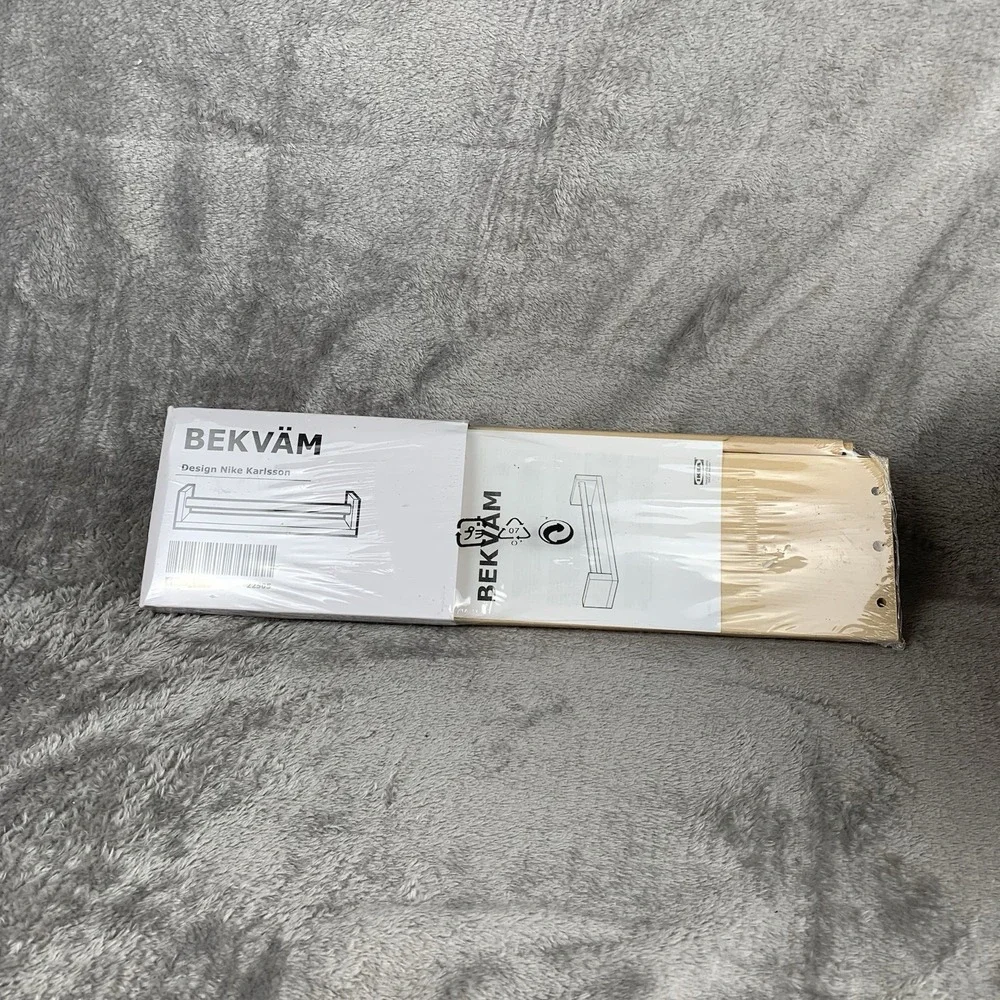 Ikea Bekvam Wall Mounted Spice Rack Light Wood Aspen Sealed NEW One Spice Shelf